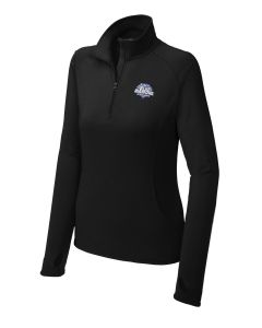Sport-Tek - Ladies Sport-Wick Stretch 1/4-Zip Pullover - Black