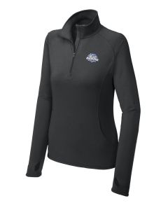 Sport-Tek - Ladies Sport-Wick Stretch 1/4-Zip Pullover - Charcoal Heather Grey