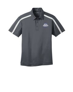 Port Authority - Silk Touch Performance Colorblock Stripe Polo - SteelGreyWhite
