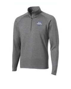 Sport-Tek- Sport Wick Stretch 1/4 Zip Pullover - Charcoal Heather Grey